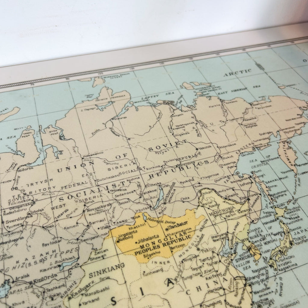 WORLD MAP DESK - HEY JUDE WORKSHOP • Vintage furniture & objects Melbourne