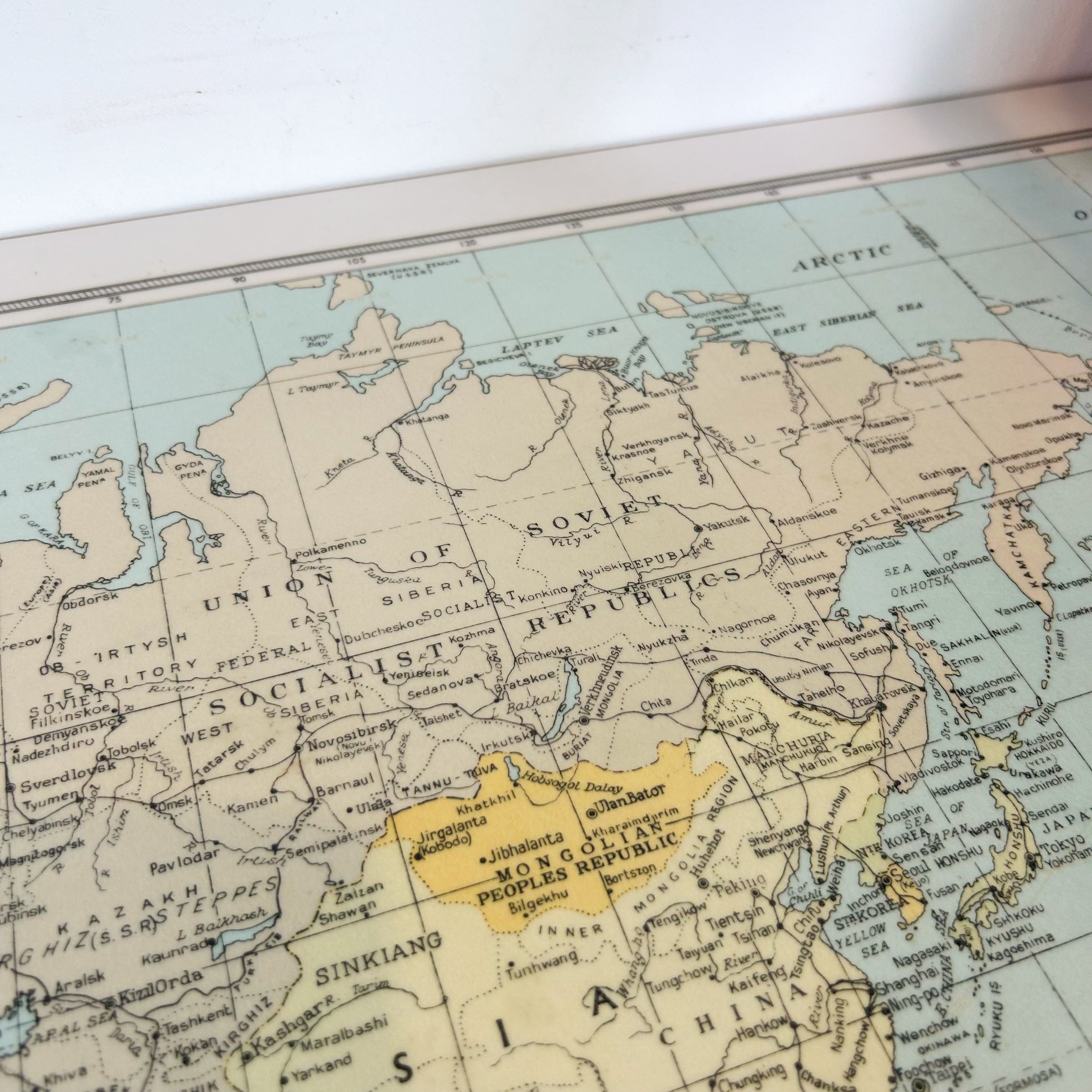 WORLD MAP DESK - HEY JUDE WORKSHOP • Vintage furniture & objects Melbourne