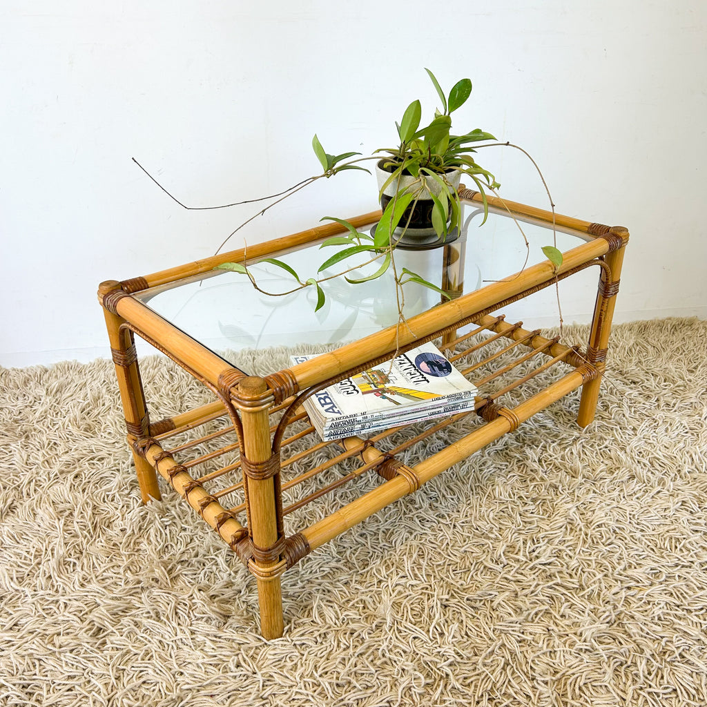 CANE COFFEE TABLE - HEY JUDE WORKSHOP • Vintage furniture & objects Melbourne