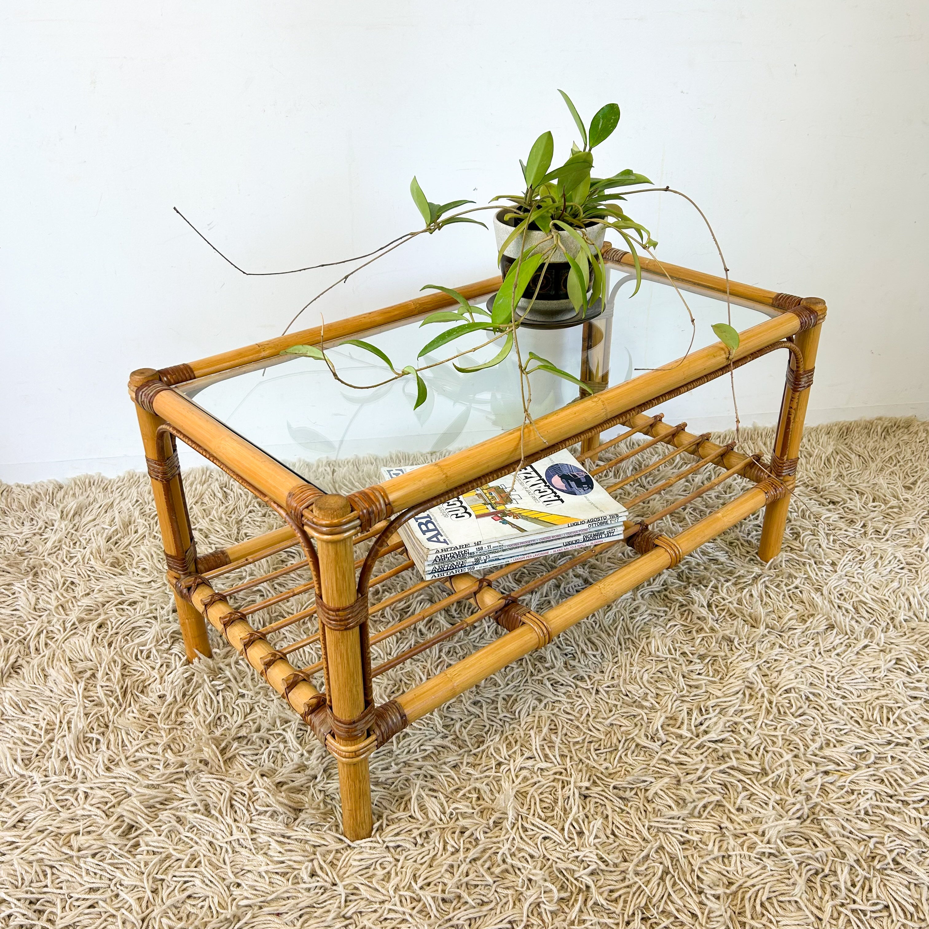 CANE COFFEE TABLE - HEY JUDE WORKSHOP • Vintage furniture & objects Melbourne