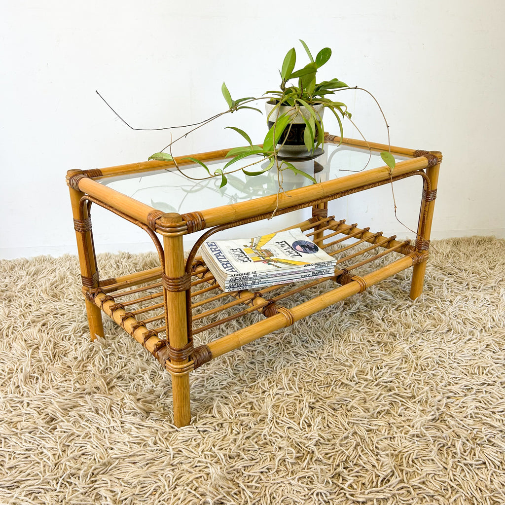CANE COFFEE TABLE - HEY JUDE WORKSHOP • Vintage furniture & objects Melbourne
