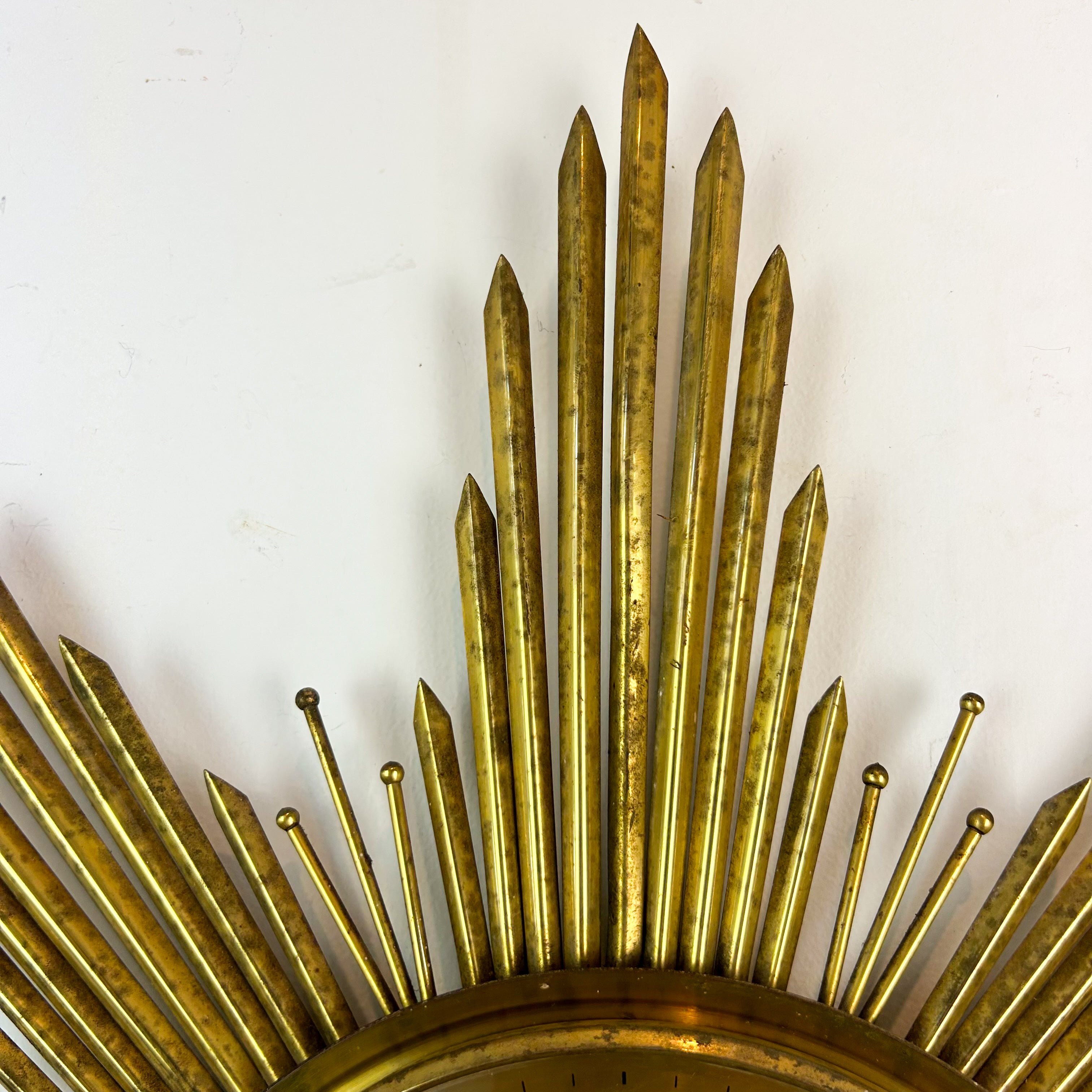 JUNGHANS BRASS STARBURST CLOCK