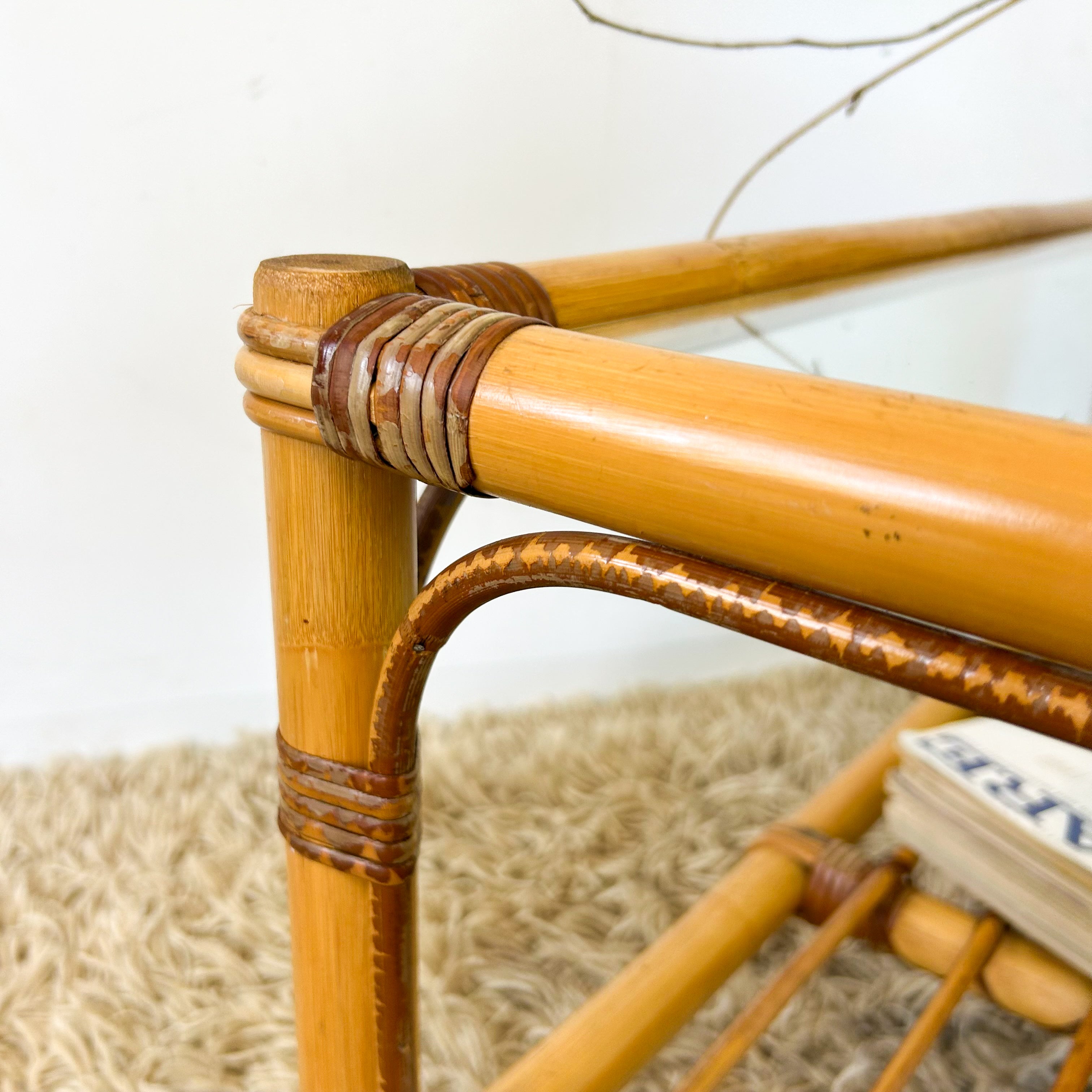 CANE COFFEE TABLE - HEY JUDE WORKSHOP • Vintage furniture & objects Melbourne