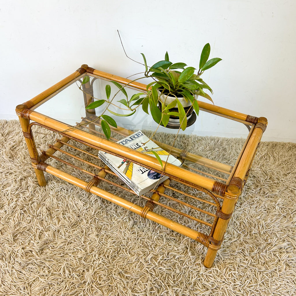 CANE COFFEE TABLE - HEY JUDE WORKSHOP • Vintage furniture & objects Melbourne