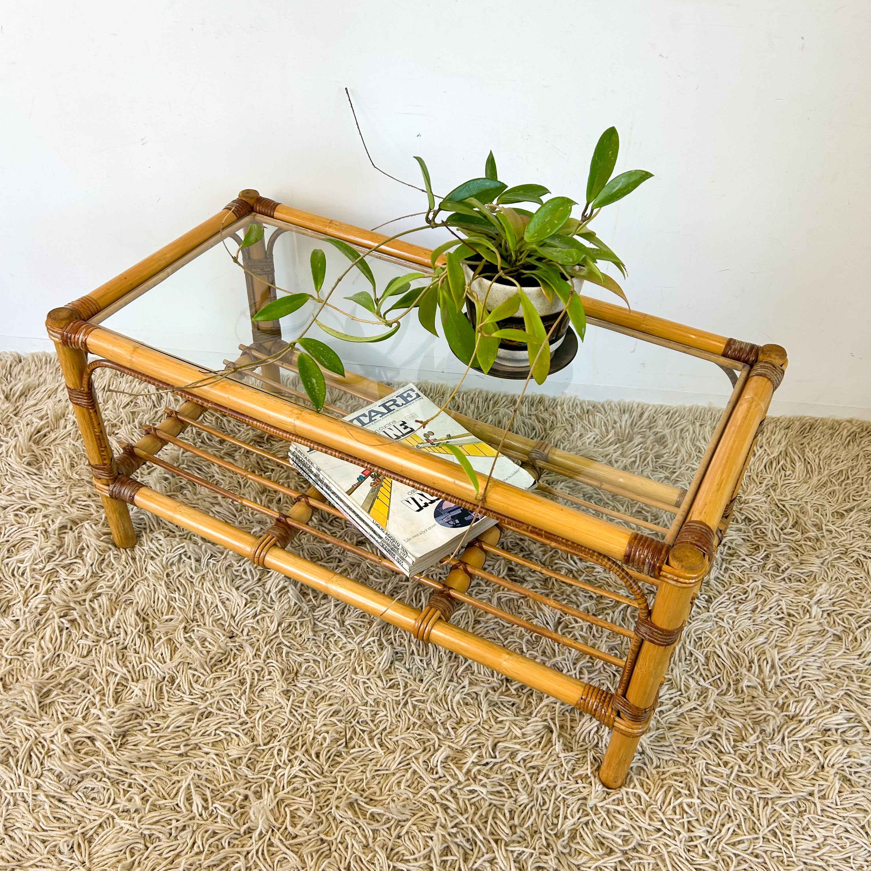 CANE COFFEE TABLE - HEY JUDE WORKSHOP • Vintage furniture & objects Melbourne