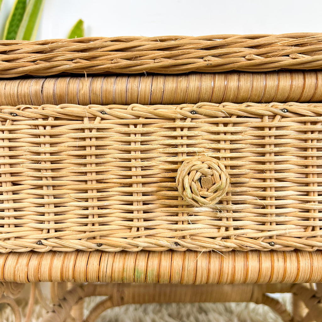CANE BEDSIDE TABLE - HEY JUDE WORKSHOP • Vintage furniture & objects Melbourne