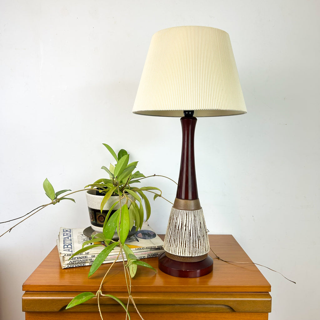 1960s CERAMIC TIMBER LAMP - HEY JUDE WORKSHOP • Vintage furniture & objects Melbourne