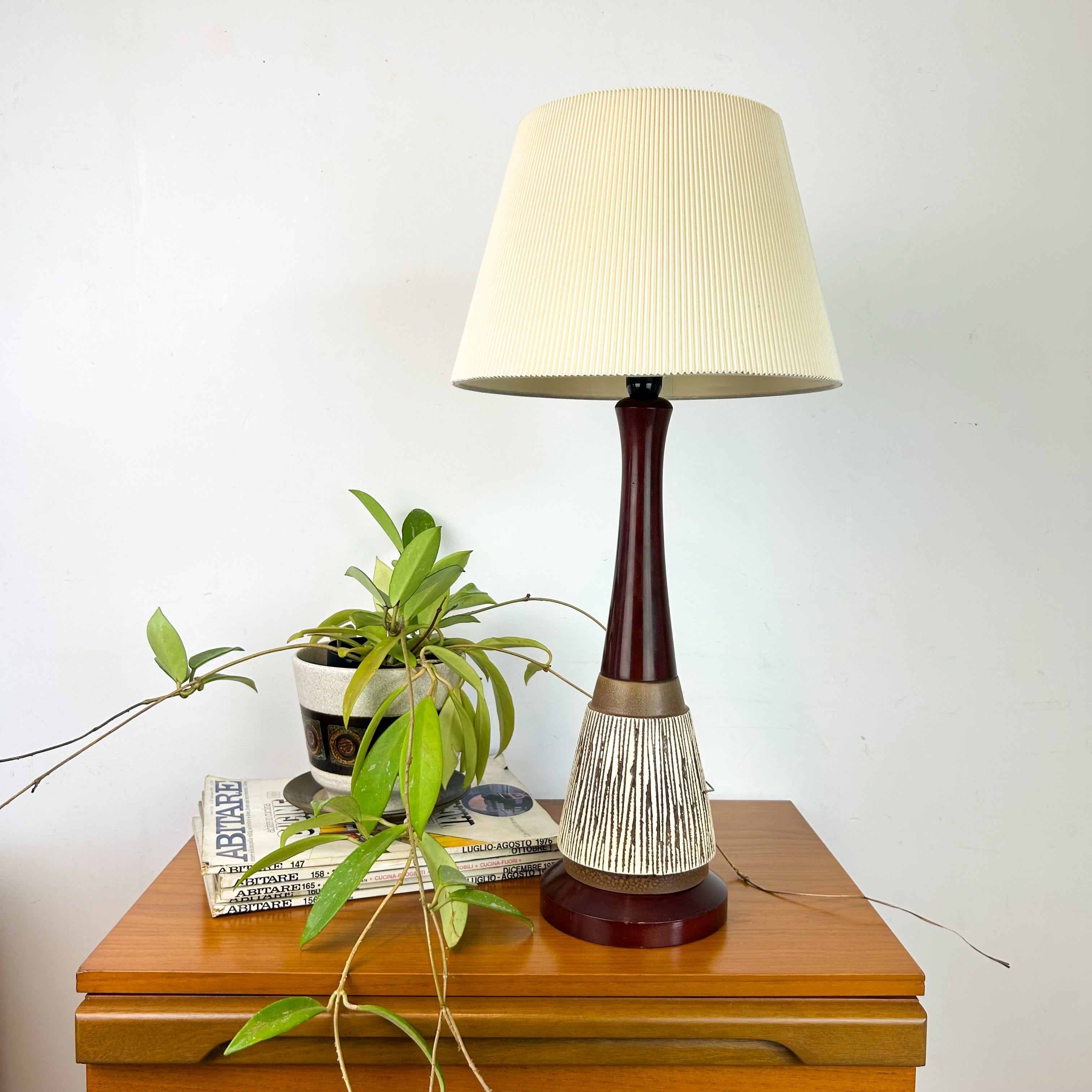 1960s CERAMIC TIMBER LAMP - HEY JUDE WORKSHOP • Vintage furniture & objects Melbourne