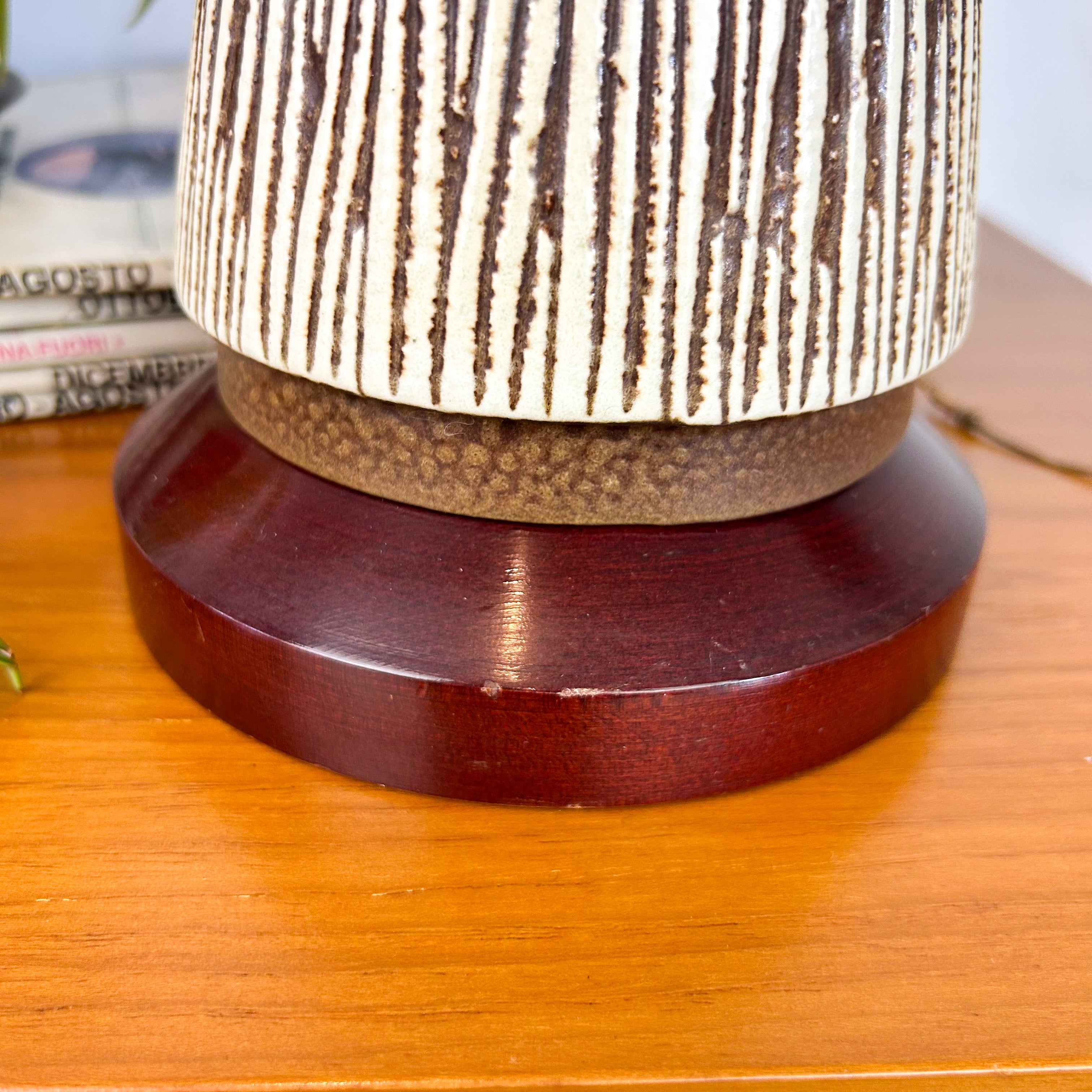 1960s CERAMIC TIMBER LAMP - HEY JUDE WORKSHOP • Vintage furniture & objects Melbourne