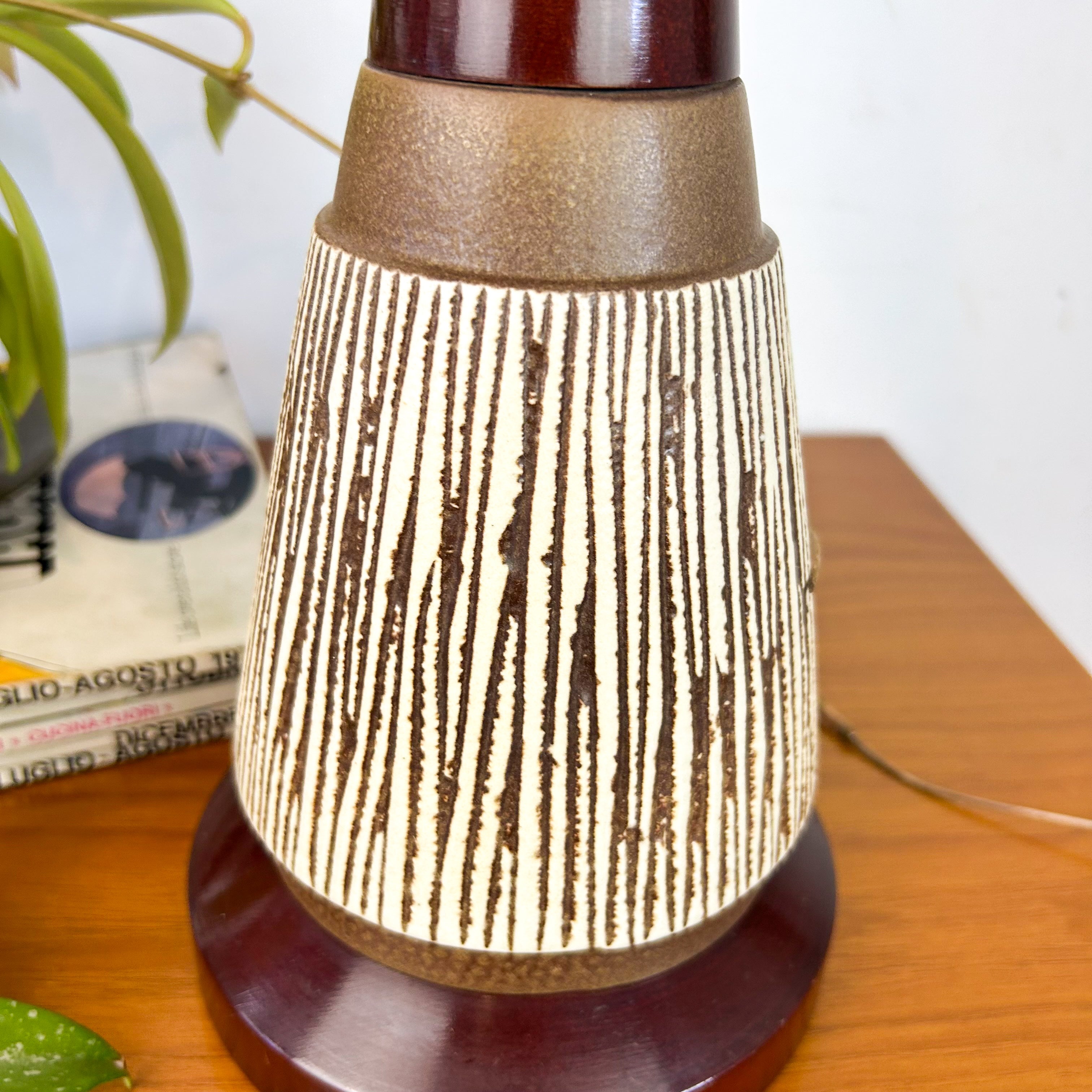 1960s CERAMIC TIMBER LAMP - HEY JUDE WORKSHOP • Vintage furniture & objects Melbourne