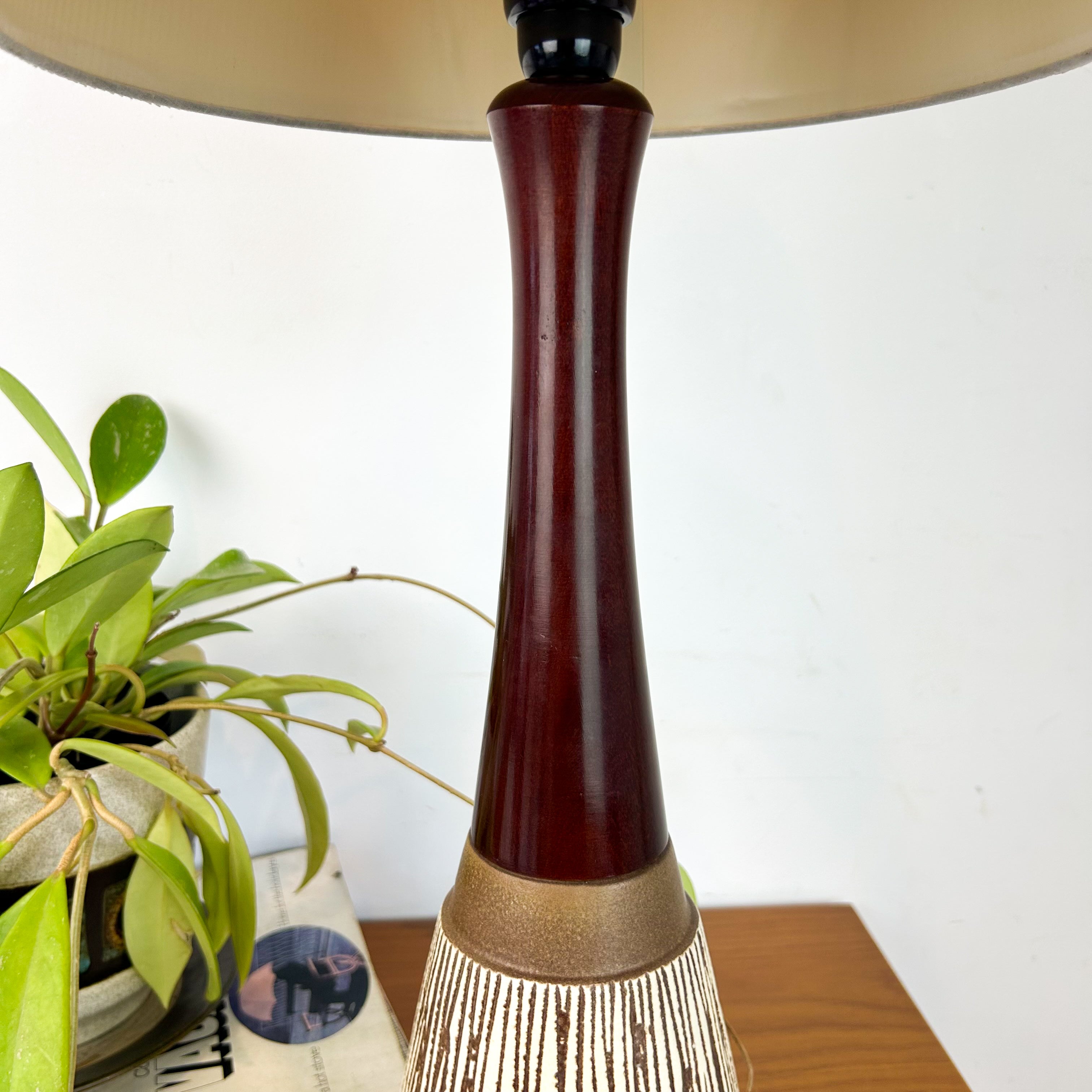 1960s CERAMIC TIMBER LAMP - HEY JUDE WORKSHOP • Vintage furniture & objects Melbourne