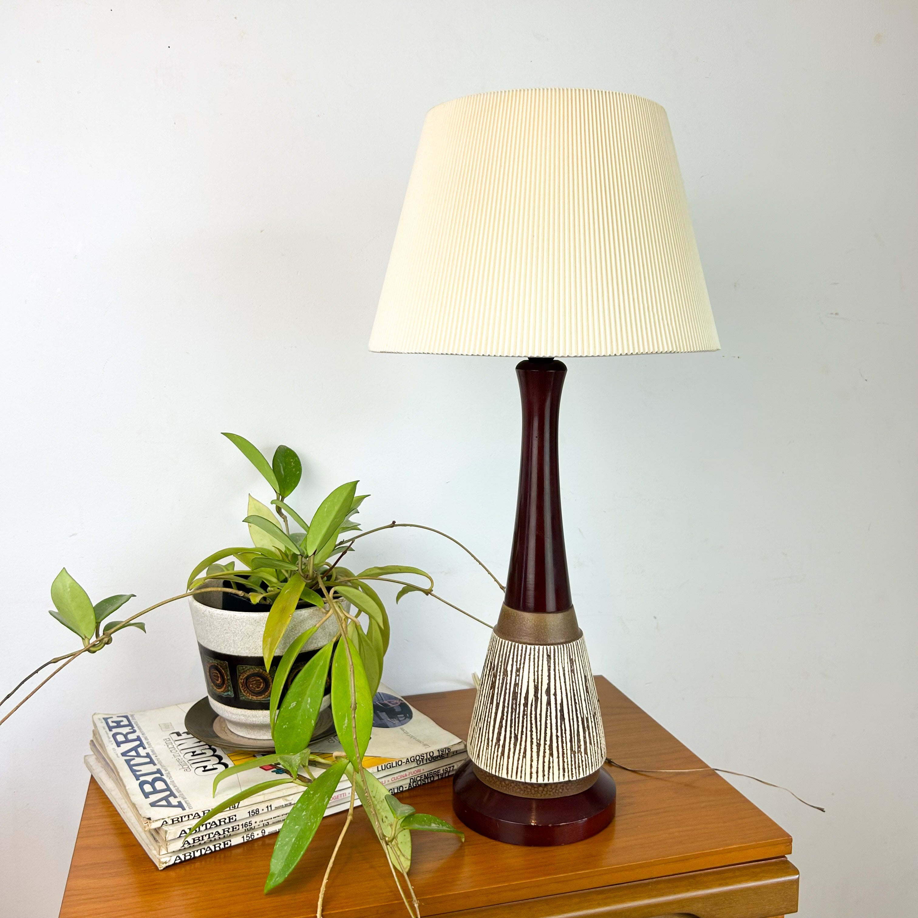 1960s CERAMIC TIMBER LAMP - HEY JUDE WORKSHOP • Vintage furniture & objects Melbourne