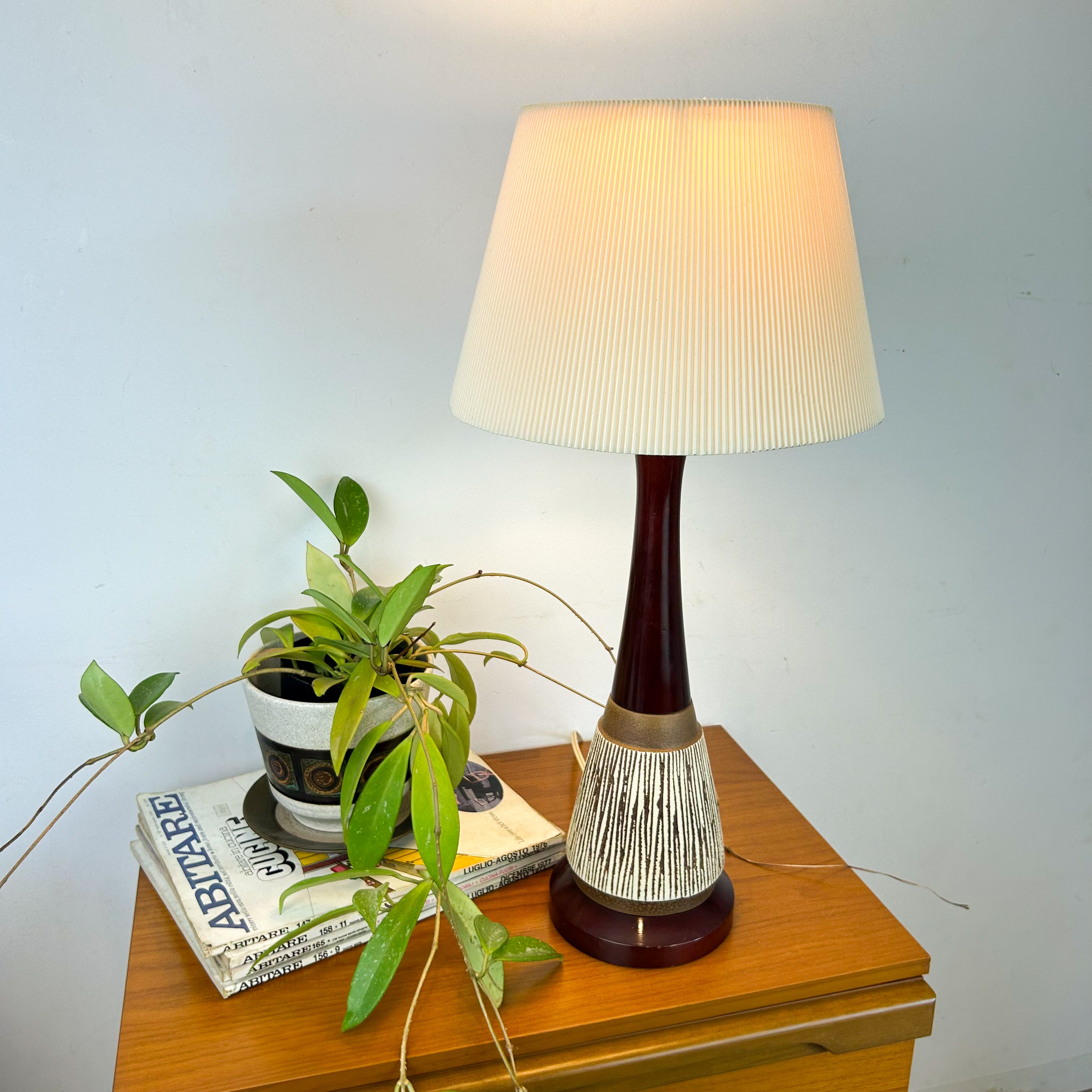 1960s CERAMIC TIMBER LAMP - HEY JUDE WORKSHOP • Vintage furniture & objects Melbourne