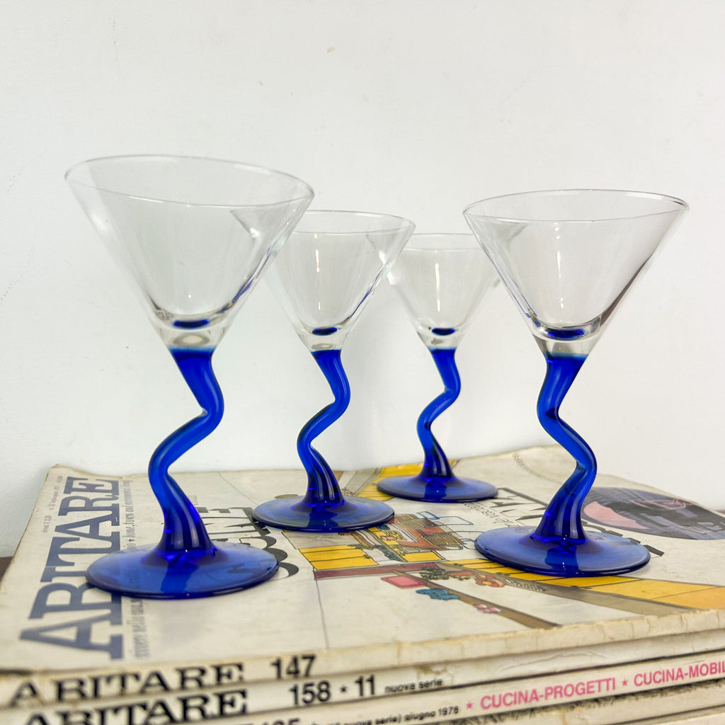 ZIG-ZAG MARTINI GLASSES