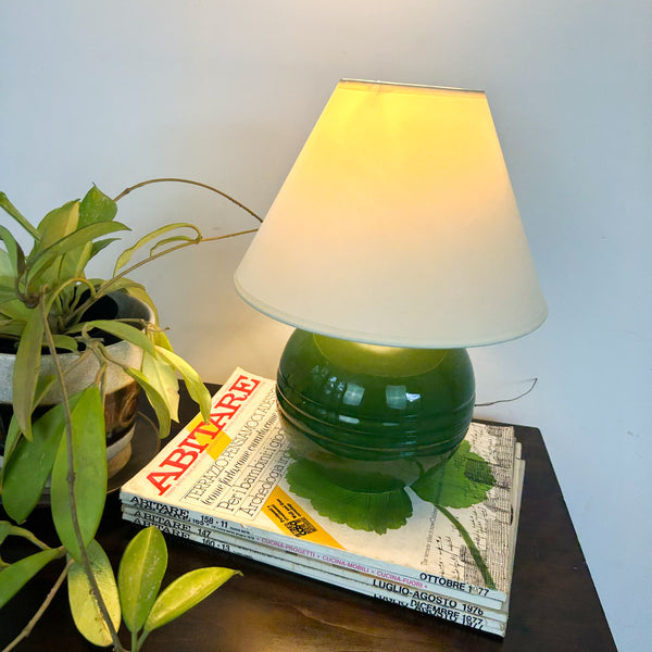GREEN CERAMIC BALL LAMP - HEY JUDE WORKSHOP • Vintage furniture & objects Melbourne
