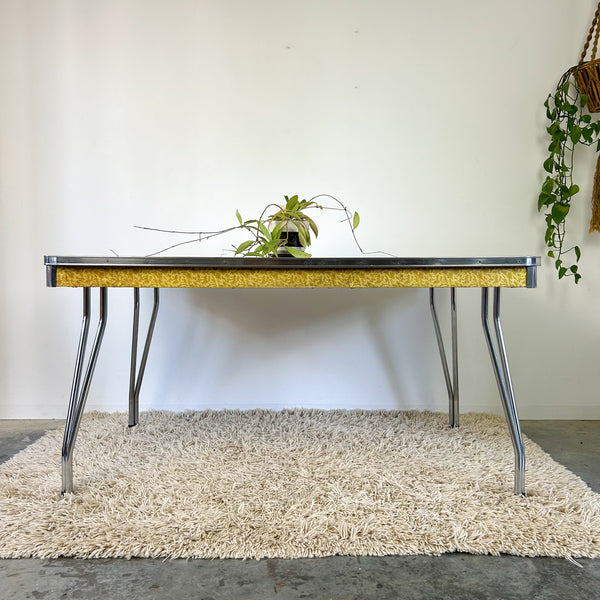 CHROME & LAMINATE DINING TABLE