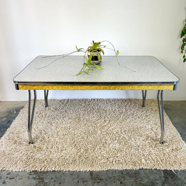 CHROME & LAMINATE DINING TABLE