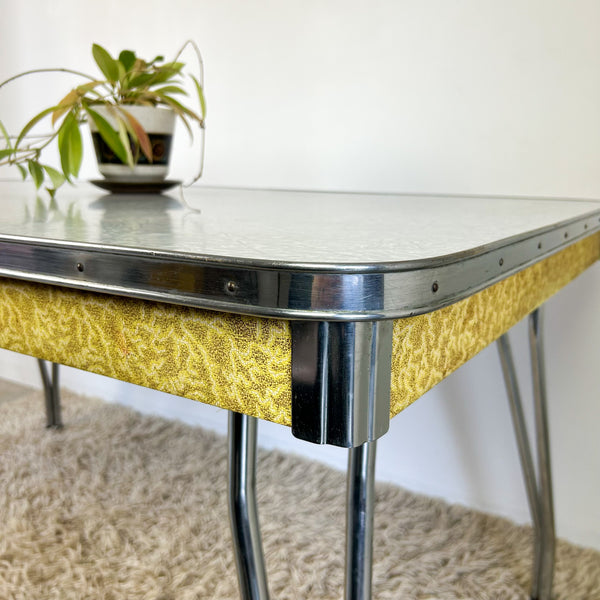 CHROME & LAMINATE DINING TABLE