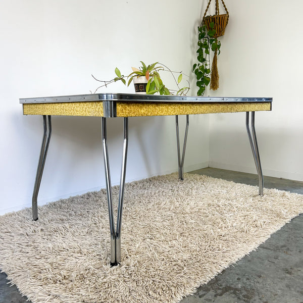 CHROME & LAMINATE DINING TABLE