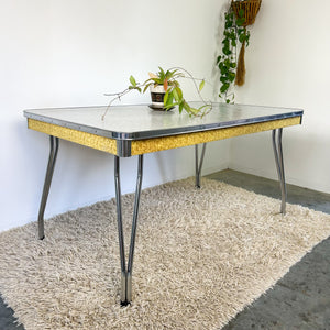 CHROME & LAMINATE DINING TABLE