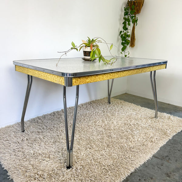 CHROME & LAMINATE DINING TABLE