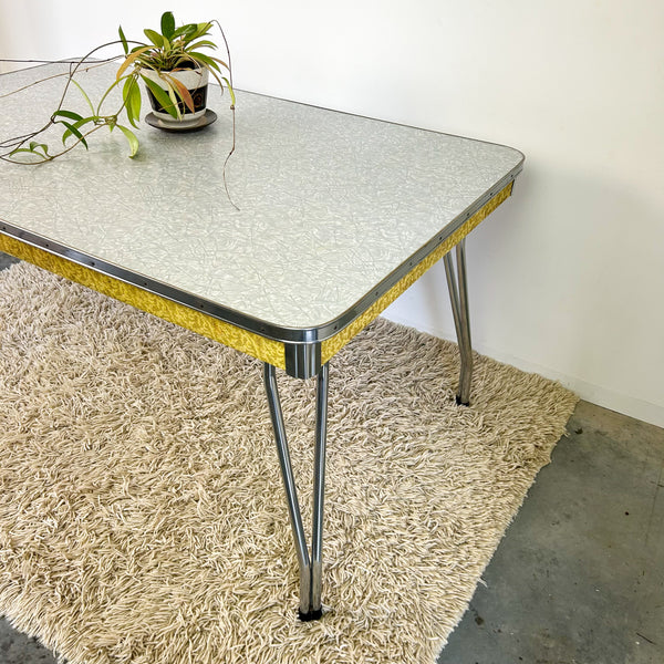 CHROME & LAMINATE DINING TABLE