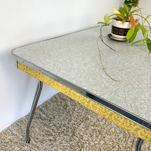 CHROME & LAMINATE DINING TABLE