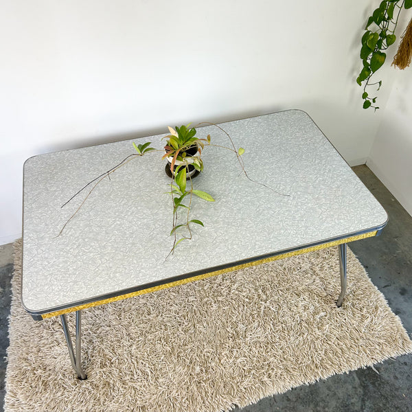 CHROME & LAMINATE DINING TABLE