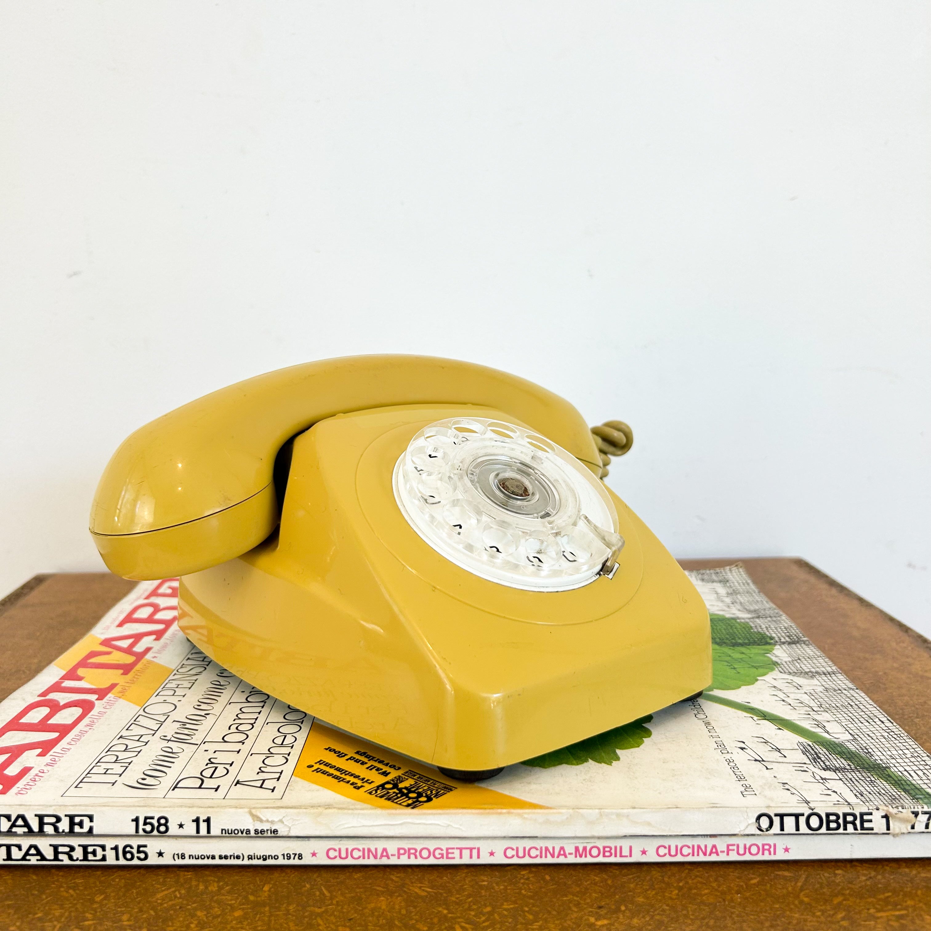ROTARY DIAL TELEPHONE TOPAZ YELLOW - HEY JUDE WORKSHOP • Vintage furniture & objects Melbourne