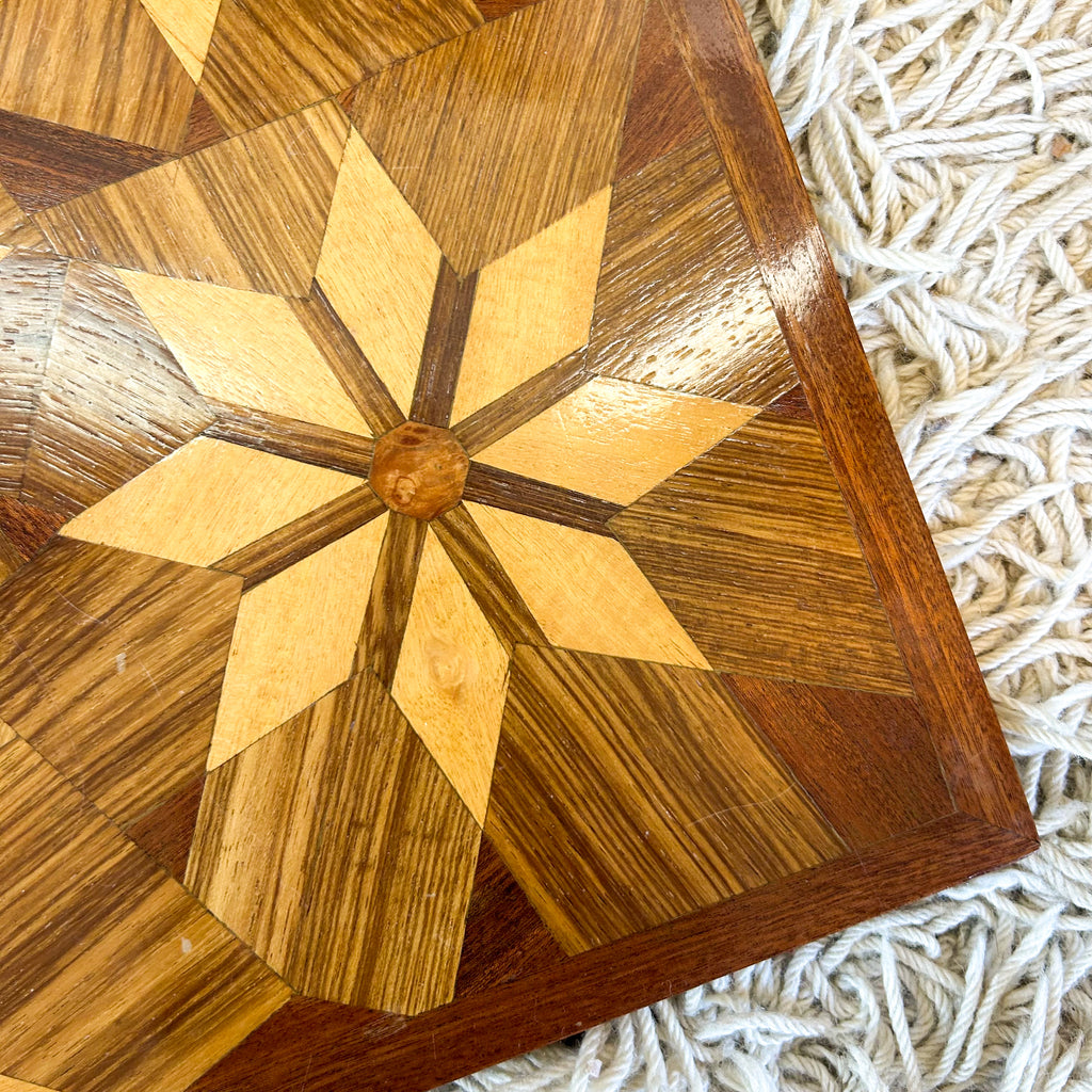 INLAID TIMBER FLORAL WALL ART
