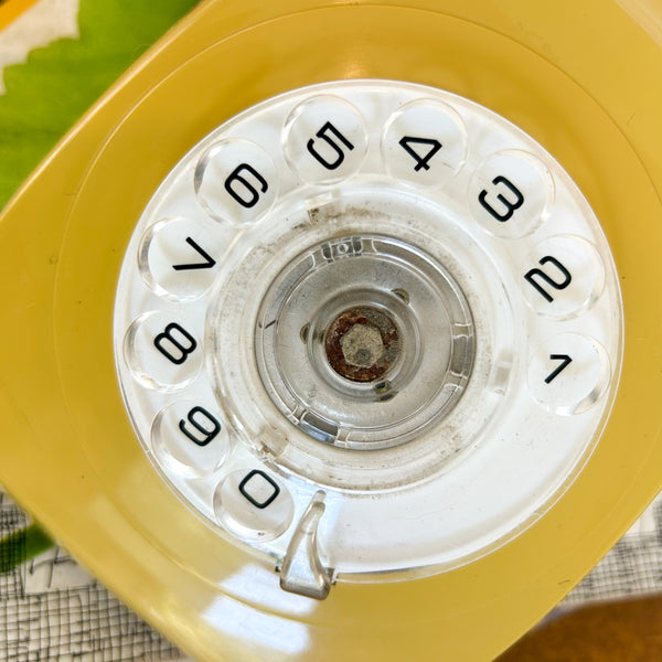 ROTARY DIAL TELEPHONE TOPAZ YELLOW