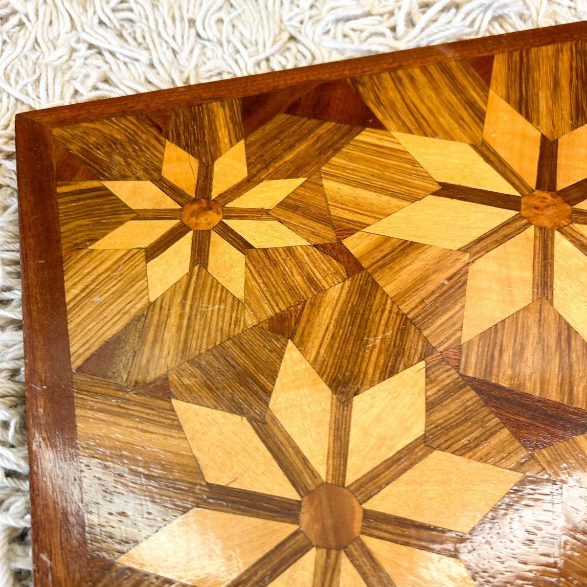 INLAID TIMBER FLORAL WALL ART