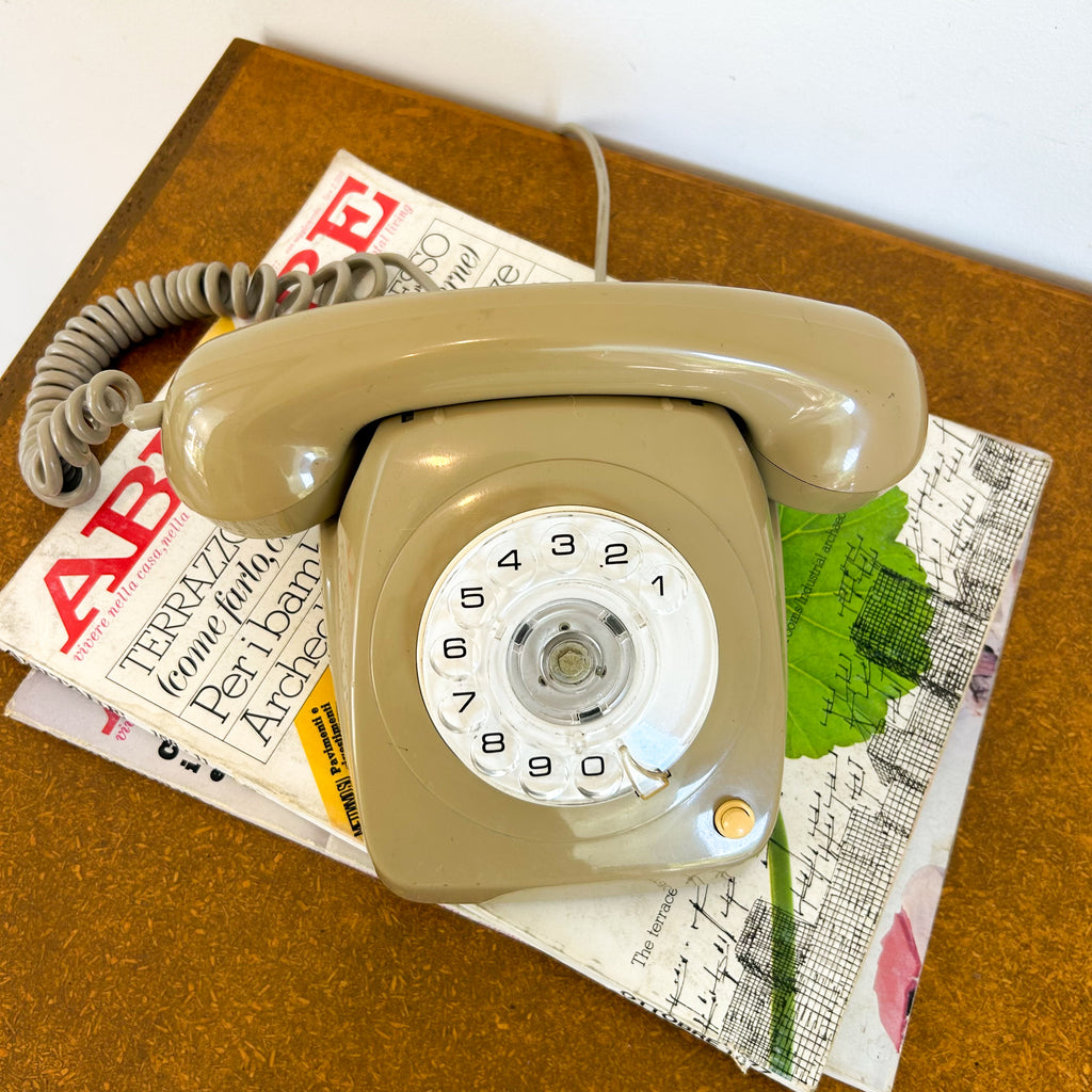 ROTARY DIAL TELEPHONE MIST GREY - HEY JUDE WORKSHOP • Vintage furniture & objects Melbourne