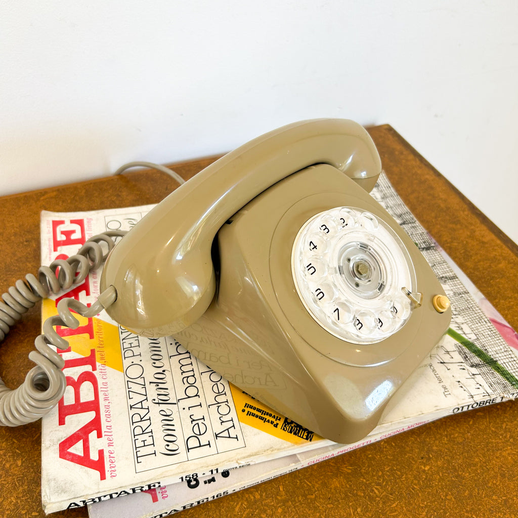 ROTARY DIAL TELEPHONE MIST GREY - HEY JUDE WORKSHOP • Vintage furniture & objects Melbourne