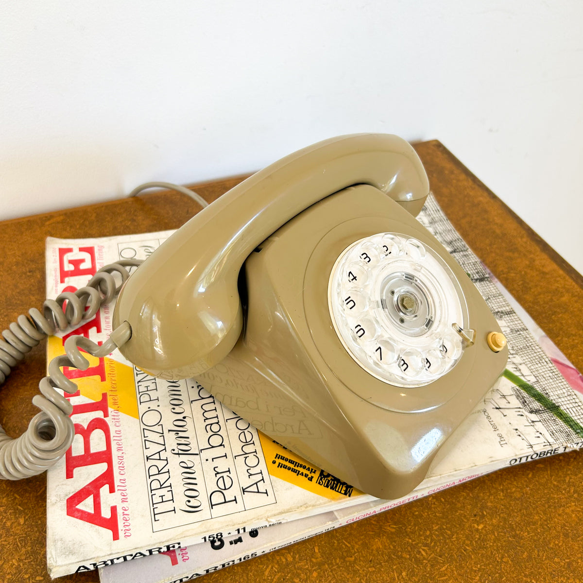 ROTARY DIAL TELEPHONE MIST GREY - HEY JUDE WORKSHOP • Vintage furniture & objects Melbourne