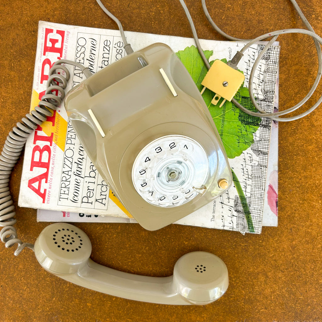 ROTARY DIAL TELEPHONE MIST GREY - HEY JUDE WORKSHOP • Vintage furniture & objects Melbourne