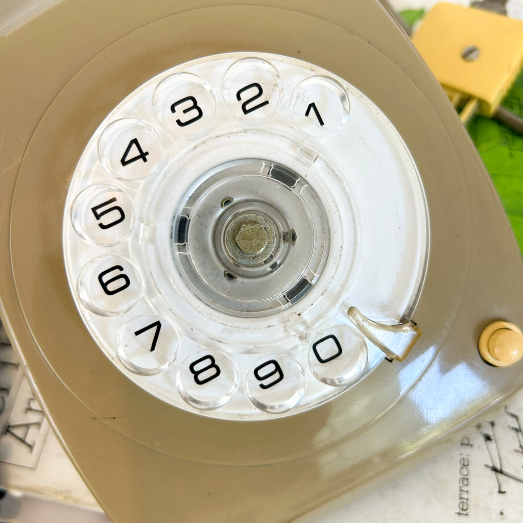 ROTARY DIAL TELEPHONE MIST GREY - HEY JUDE WORKSHOP • Vintage furniture & objects Melbourne