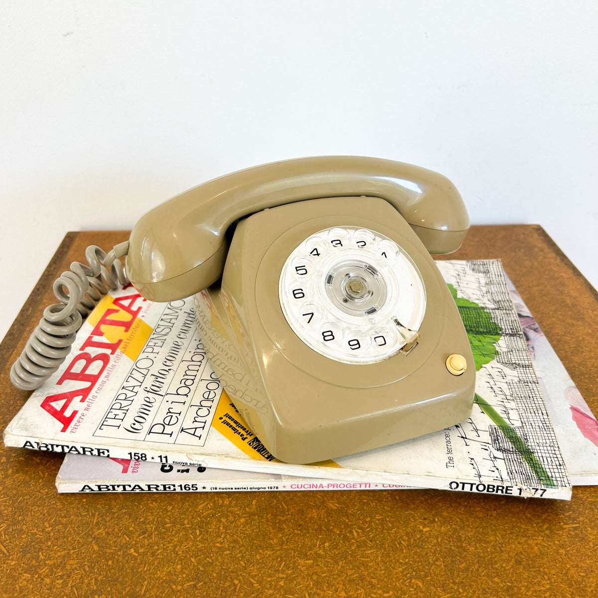 ROTARY DIAL TELEPHONE MIST GREY - HEY JUDE WORKSHOP • Vintage furniture & objects Melbourne