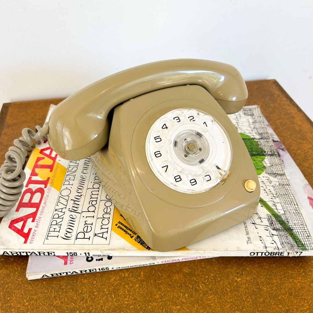 ROTARY DIAL TELEPHONE MIST GREY - HEY JUDE WORKSHOP • Vintage furniture & objects Melbourne