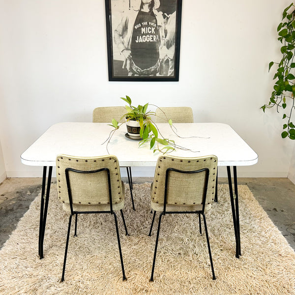 1950s LAMINATE DINING TABLE & CHAIRS
