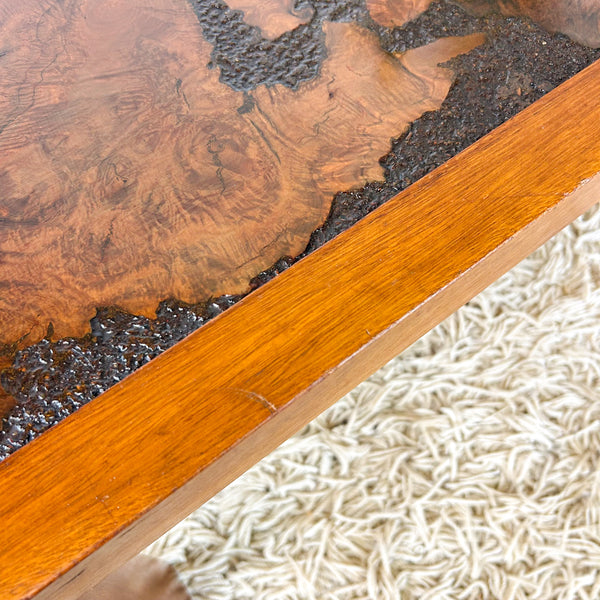 BURL WOOD COFFEE TABLE - HEY JUDE WORKSHOP • Vintage furniture & objects Melbourne