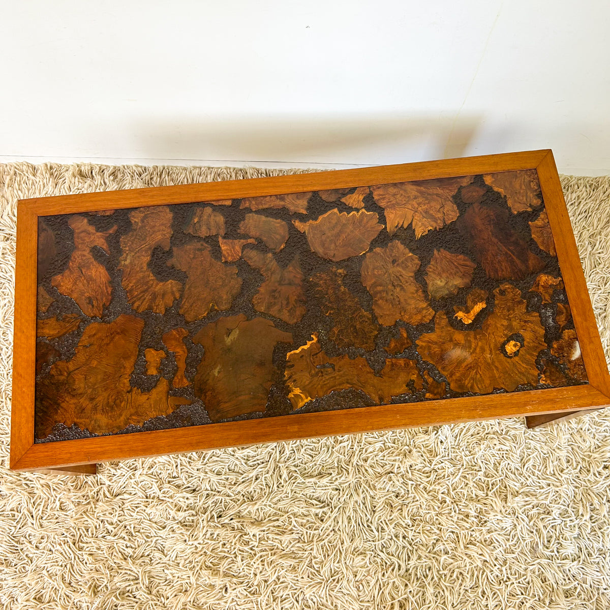 BURL WOOD COFFEE TABLE - HEY JUDE WORKSHOP • Vintage furniture & objects Melbourne