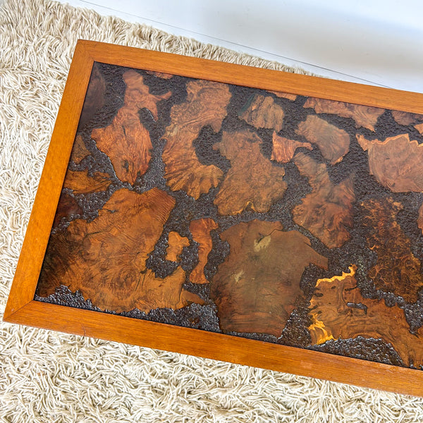 BURL WOOD COFFEE TABLE - HEY JUDE WORKSHOP • Vintage furniture & objects Melbourne