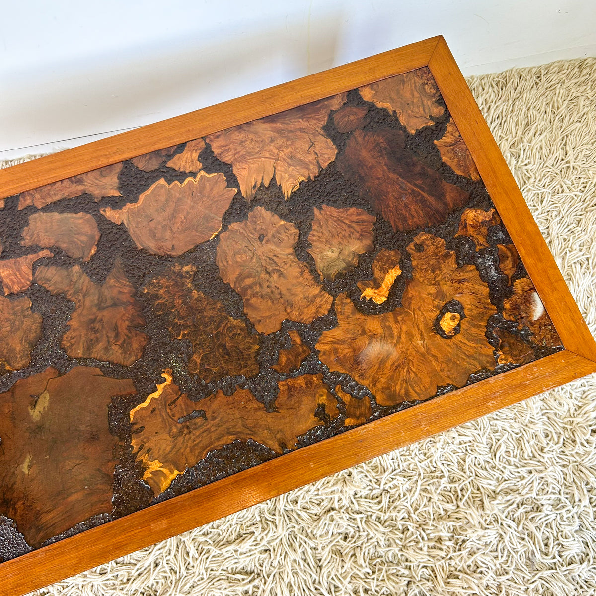 BURL WOOD COFFEE TABLE - HEY JUDE WORKSHOP • Vintage furniture & objects Melbourne