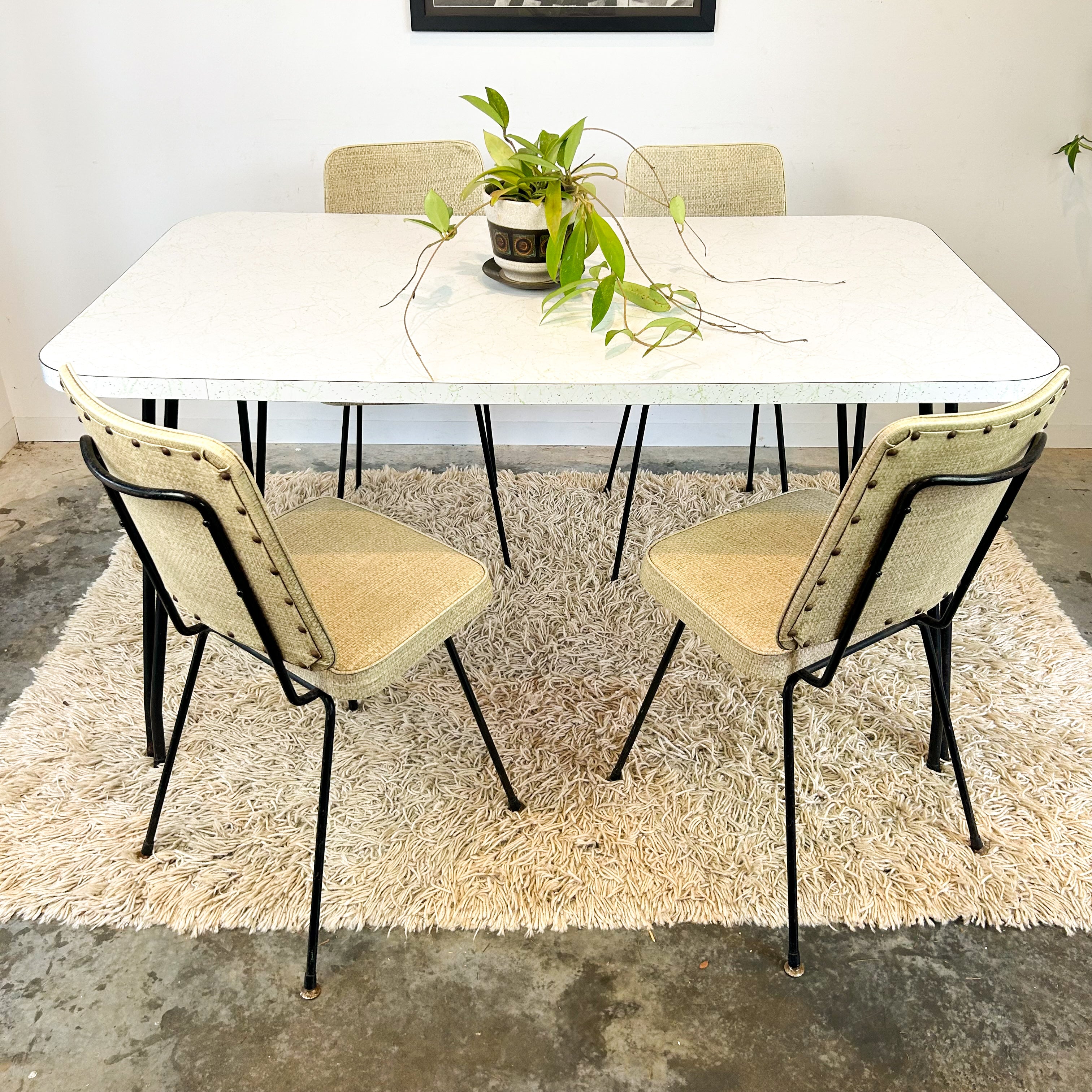 1950s LAMINATE DINING TABLE & CHAIRS - HEY JUDE WORKSHOP • Vintage furniture & objects Melbourne
