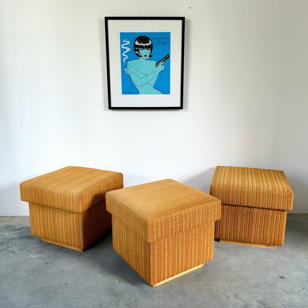 UPHOLSTERED BOX FOOTSTOOLS