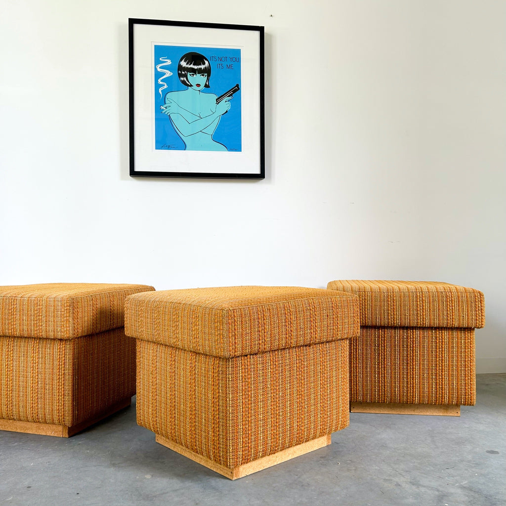 UPHOLSTERED BOX FOOTSTOOLS