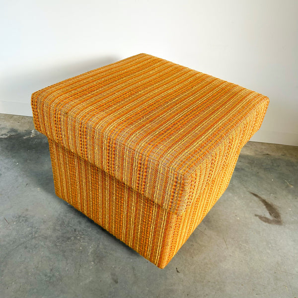 UPHOLSTERED BOX FOOTSTOOL (FADED)