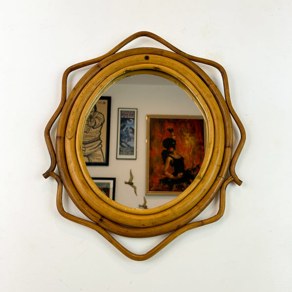 CANE WALL MIRROR - HEY JUDE WORKSHOP • Vintage furniture & objects Melbourne