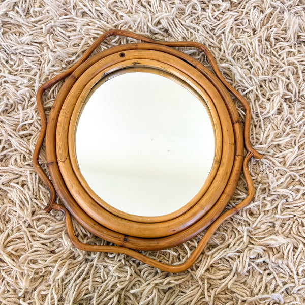 CANE WALL MIRROR - HEY JUDE WORKSHOP • Vintage furniture & objects Melbourne